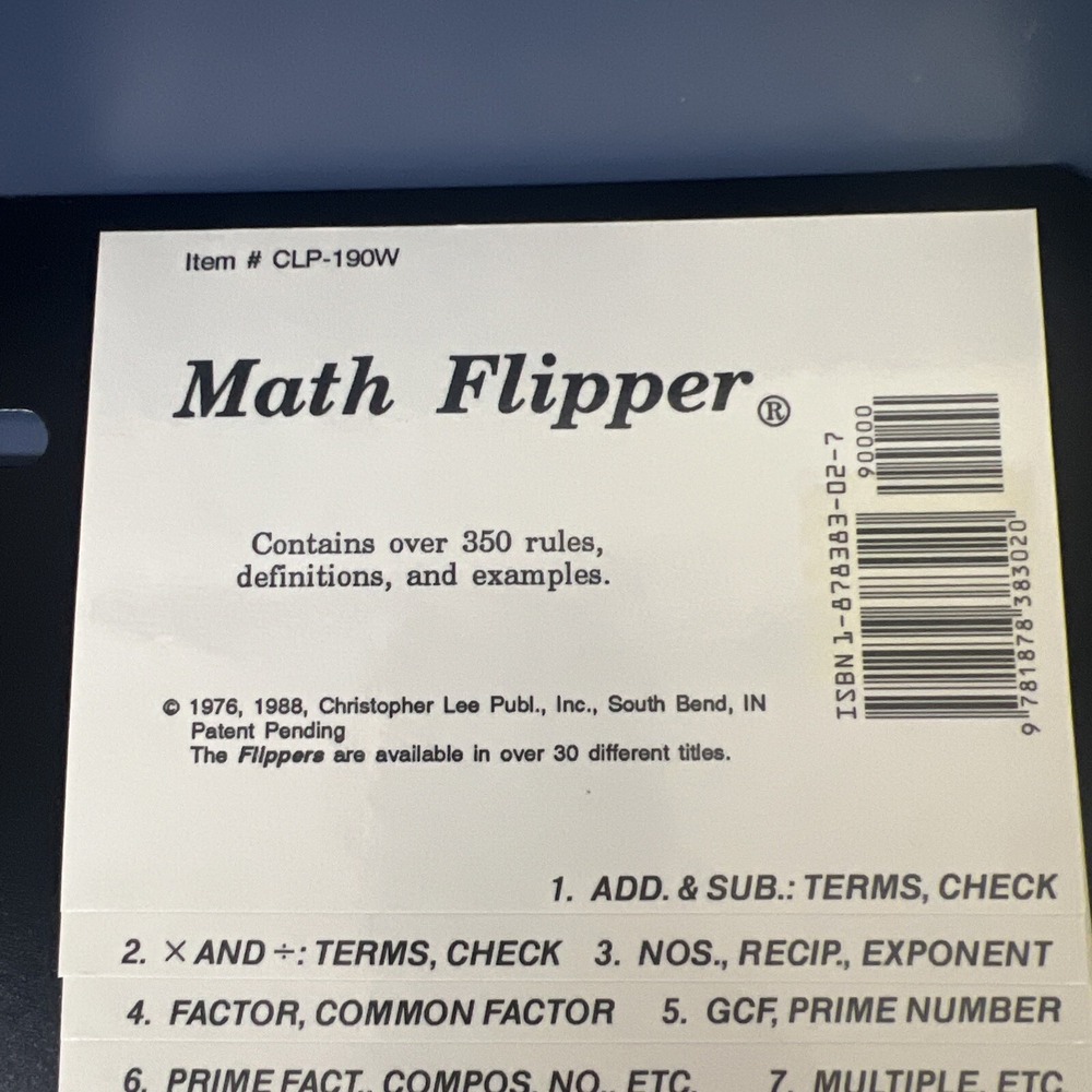 Basic‎ Reference Math Flipper - Picture 5 of 16